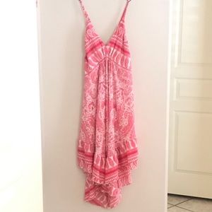Red and white paisley summer dress by elan